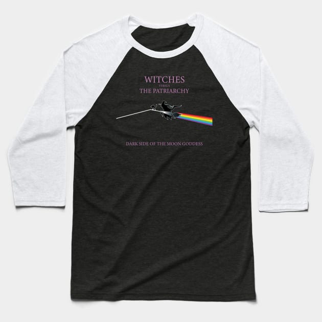 Dark Side of The Moon Goddess Baseball T-Shirt by BeSmartFightDirty